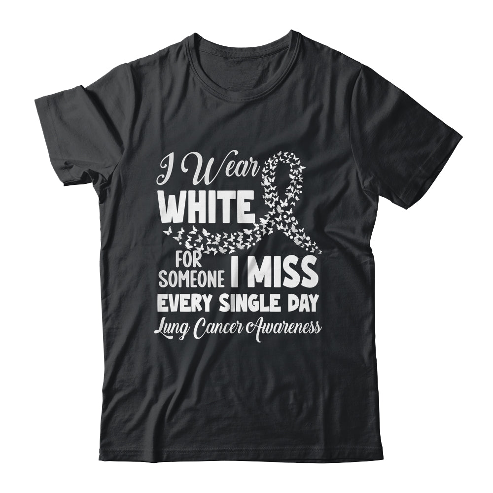 I Wear White Lung Cancer Awareness Support Ribbon Shirt & Hoodie | teecentury