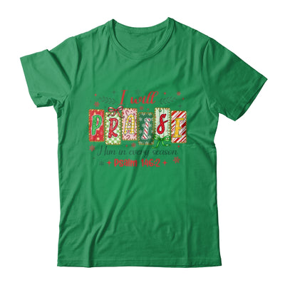 I Will Praise Him In Season Coquette Christian Christmas Bow Shirt & Sweatshirt | teecentury