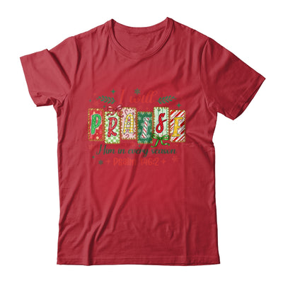 I Will Praise Him In Season Coquette Christian Christmas Bow Shirt & Sweatshirt | teecentury