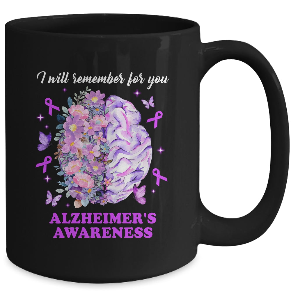 I Will Remember For You Brain Alzheimer's Awareness Mug | teecentury