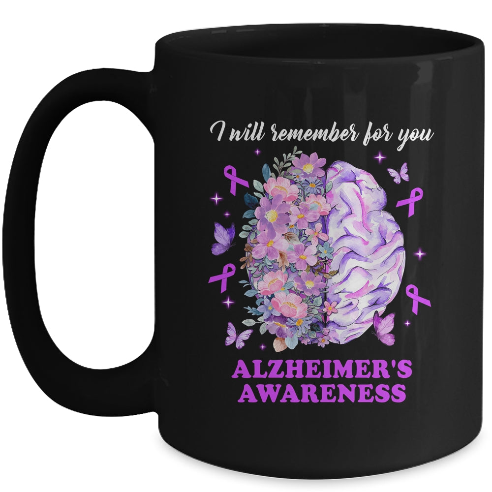 I Will Remember For You Brain Alzheimer's Awareness Mug | teecentury