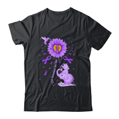 I Will Remember For You Elephant Flower Alzheimers Awareness Shirt & Hoodie | teecentury
