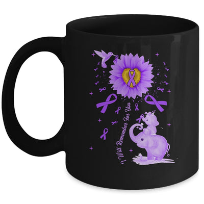 I Will Remember For You Elephant Flower Alzheimers Awareness Mug | teecentury