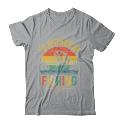 I'd Rather Be Fishing Funny Fisherman Fishing Design For Men Shirt & Hoodie | teecentury