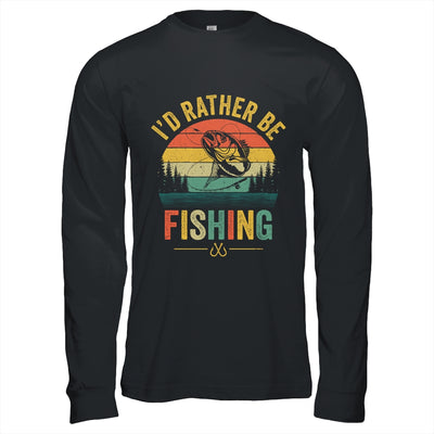 I'd Rather Be Fishing Funny Fisherman Fishing Design For Men Shirt & Hoodie | teecentury