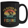 I'd Rather Be Fishing Funny Fisherman Fishing Design For Men Mug | teecentury