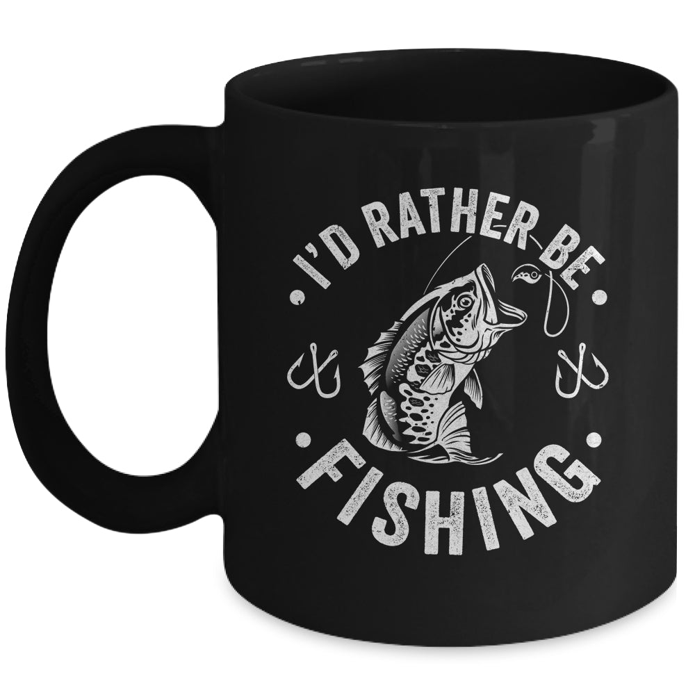 I'd Rather Be Fishing Coffee Mug - Fishing Mug - Derrian Didit
