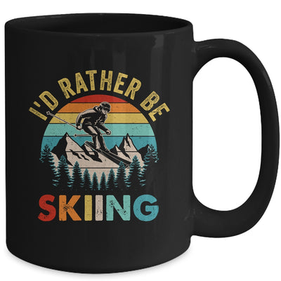 I'd Rather Be Skiing Retro Skier Ski Men Women Dad Boys Mug | teecentury