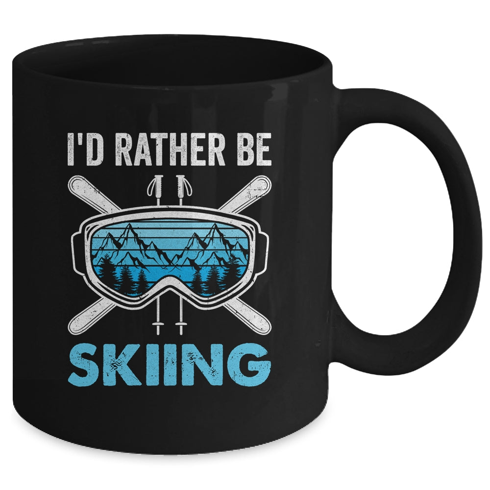 I'd Rather Be Skiing Ski Winter Sports Freestyle Skier Mug | teecentury