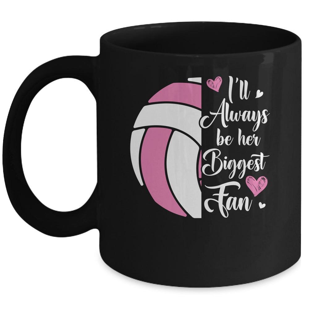 I'll Always Be Her Biggest Fan Volleyball For Mom Dad Mug | teecentury