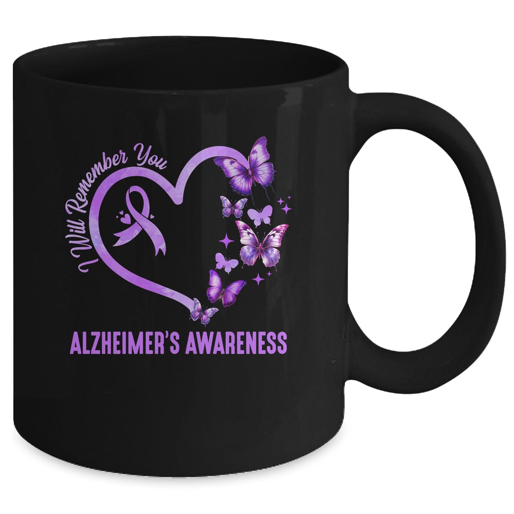 I'll Remember For You Purple Butterfly Alzheimer's Awareness Mug | teecentury