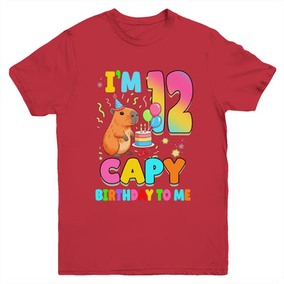 I'm 12 Years Old Capy Birthday To Me 12th Birthday Capybara Youth Shirt | teecentury