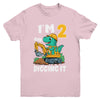 I'm 2 And Digging It 2nd Birthday Cute Dinosaur Construction Youth Shirt | teecentury