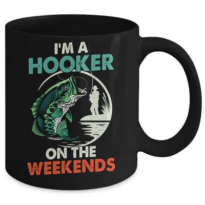 I'm A Hooker On The Weekend Funny Fishing Fisherman Vintage Mug | teecentury