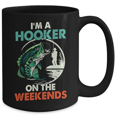 I'm A Hooker On The Weekend Funny Fishing Fisherman Vintage Mug | teecentury