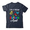 I'm A Proud Autism Aunt Butterflies Autism Awareness Shirt & Tank Top | teecentury