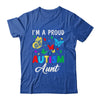 I'm A Proud Autism Aunt Butterflies Autism Awareness Shirt & Tank Top | teecentury