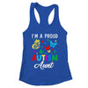 I'm A Proud Autism Aunt Butterflies Autism Awareness Shirt & Tank Top | teecentury