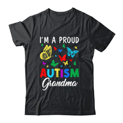 I'm A Proud Autism Grandma Butterflies Autism Awareness Shirt & Tank Top | teecentury