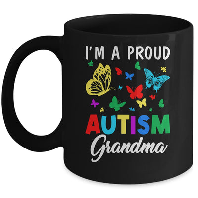 I'm A Proud Autism Grandma Butterflies Autism Awareness Mug | teecentury