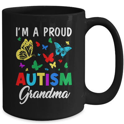 I'm A Proud Autism Grandma Butterflies Autism Awareness Mug | teecentury