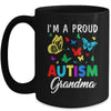 I'm A Proud Autism Grandma Butterflies Autism Awareness Mug | teecentury