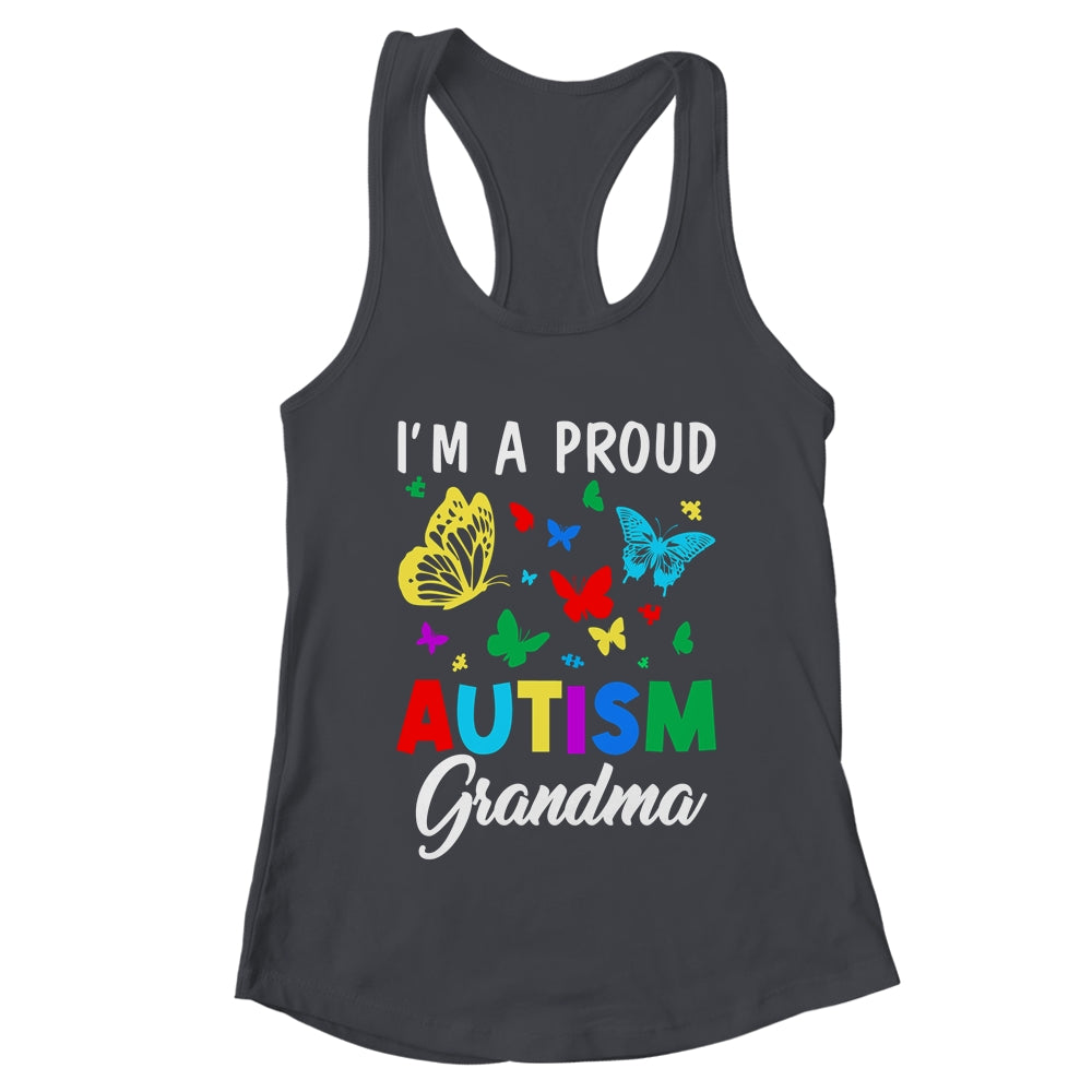 I'm A Proud Autism Grandma Butterflies Autism Awareness Shirt & Tank Top | teecentury
