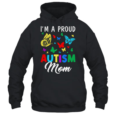 I'm A Proud Autism Mom Butterflies Autism Awareness Shirt & Tank Top | teecentury