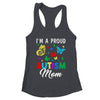 I'm A Proud Autism Mom Butterflies Autism Awareness Shirt & Tank Top | teecentury
