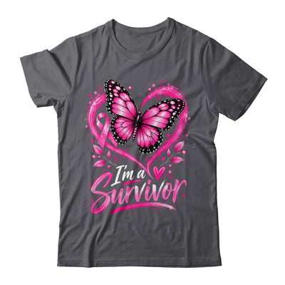I'm A Survivor Butterfly Breast Cancer Awareness Women Shirt & Hoodie | teecentury