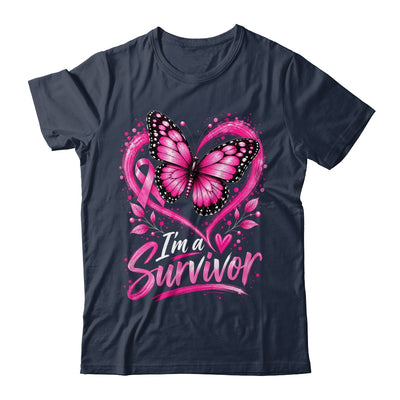 I'm A Survivor Butterfly Breast Cancer Awareness Women Shirt & Hoodie | teecentury