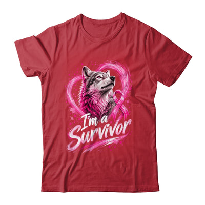 I'm A Survivor Wolf Breast Cancer Awareness Women Shirt & Hoodie | teecentury