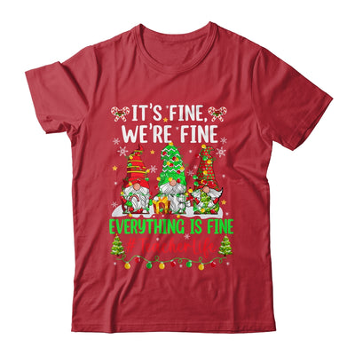 I'm Fine Everything Is Fine Teacher Life Gnome Christmas Shirt & Sweatshirt | teecentury
