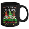 I'm Fine Everything Is Fine Teacher Life Gnome Christmas Mug | teecentury