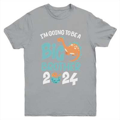 I'm Going To Be A Big Brother 2024 Boy Announcement Dinosaur Youth Shirt | teecentury