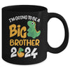 I'm Going To Be A Big Brother 2024 Dinosaur Announcement Mug | teecentury