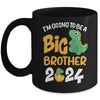 I'm Going To Be A Big Brother 2024 Dinosaur Announcement Mug | teecentury