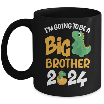 I'm Going To Be A Big Brother 2024 Dinosaur Announcement Mug | teecentury