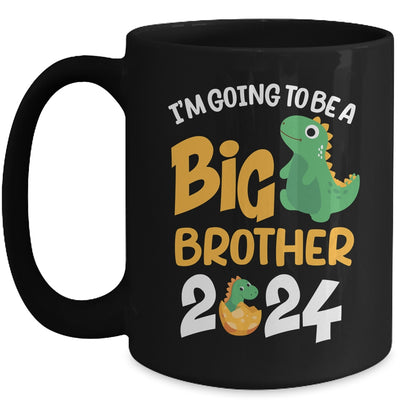 I'm Going To Be A Big Brother 2024 Dinosaur Announcement Mug | teecentury