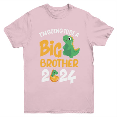 I'm Going To Be A Big Brother 2024 Dinosaur Announcement Youth Shirt | teecentury