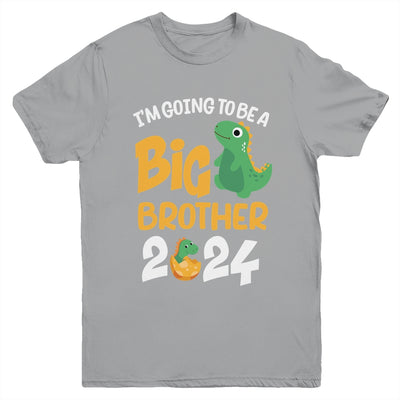 I'm Going To Be A Big Brother 2024 Dinosaur Announcement Youth Shirt | teecentury