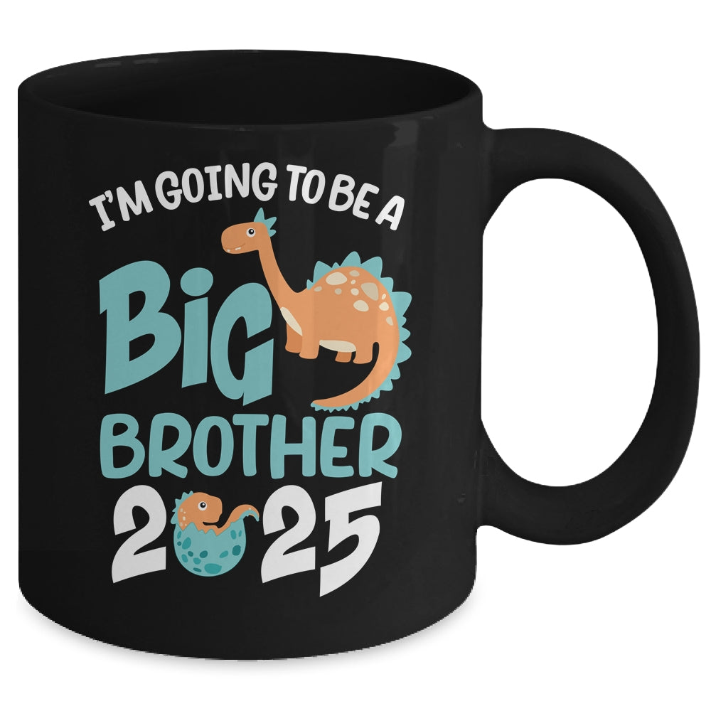 I'm Going To Be A Big Brother 2025 Dinosaur Announcement Mug | teecentury