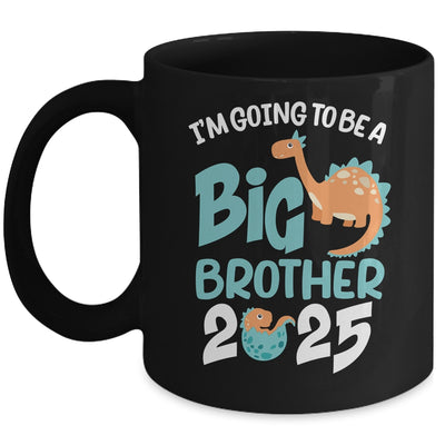 I'm Going To Be A Big Brother 2025 Dinosaur Announcement Mug | teecentury