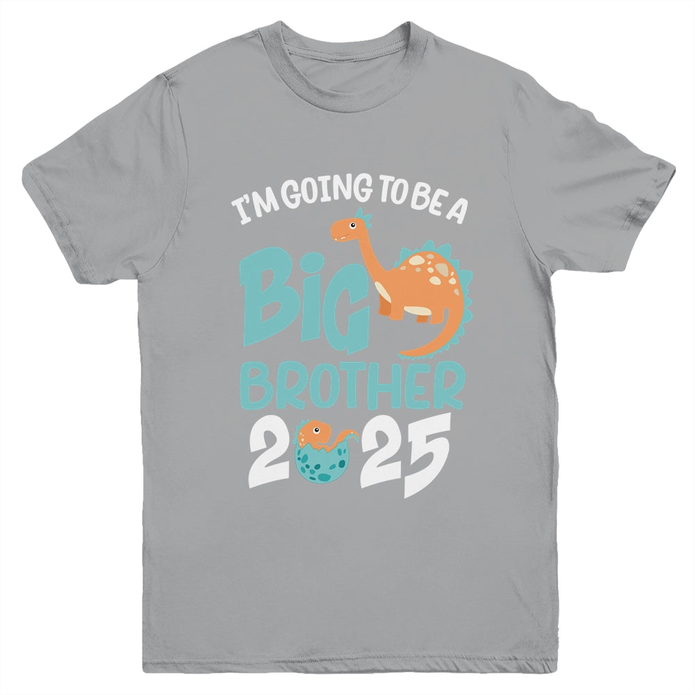 I'm Going To Be A Big Brother 2025 Dinosaur Announcement Youth Shirt | teecentury