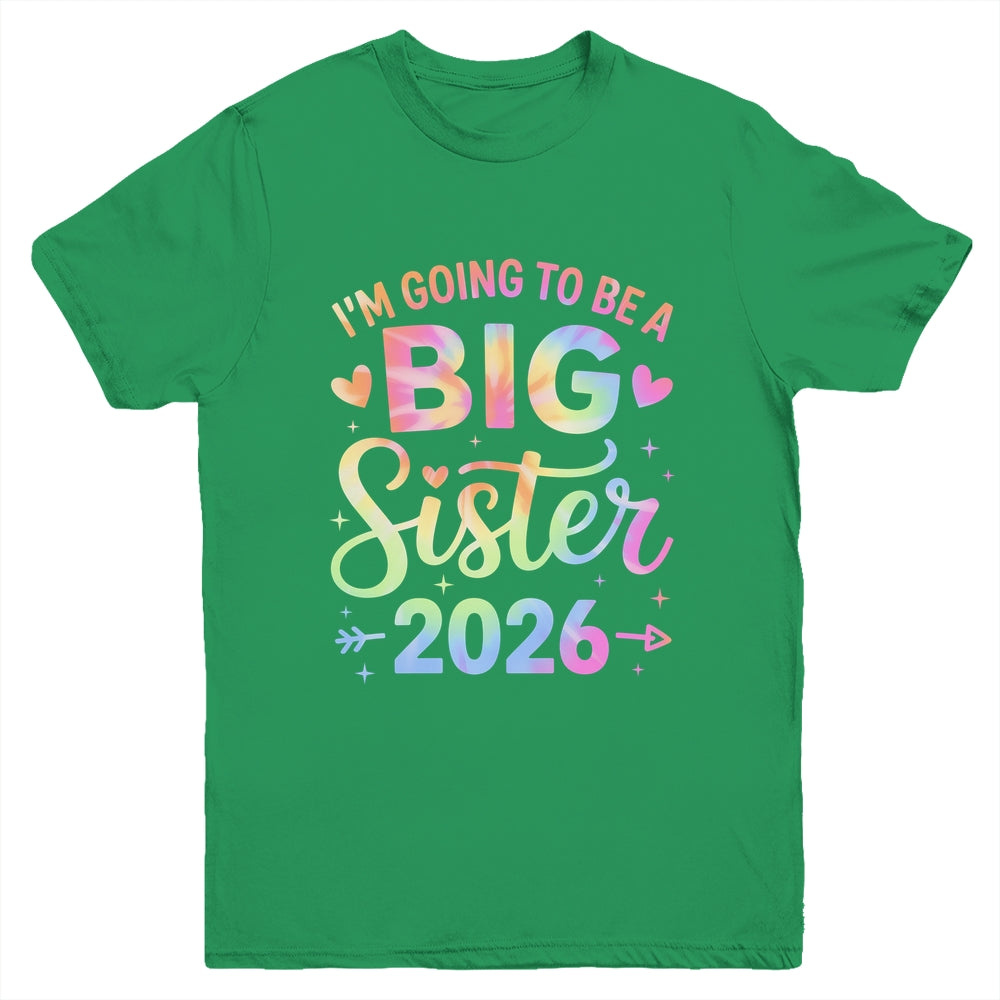 I'm Going To Be A Big Sister 2026 Baby Announcement Youth Shirt | teecentury