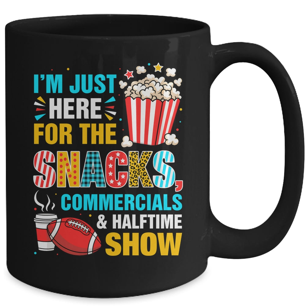 I'm Here For Snacks Commercials And Halftime Funny Football Mug | teecentury