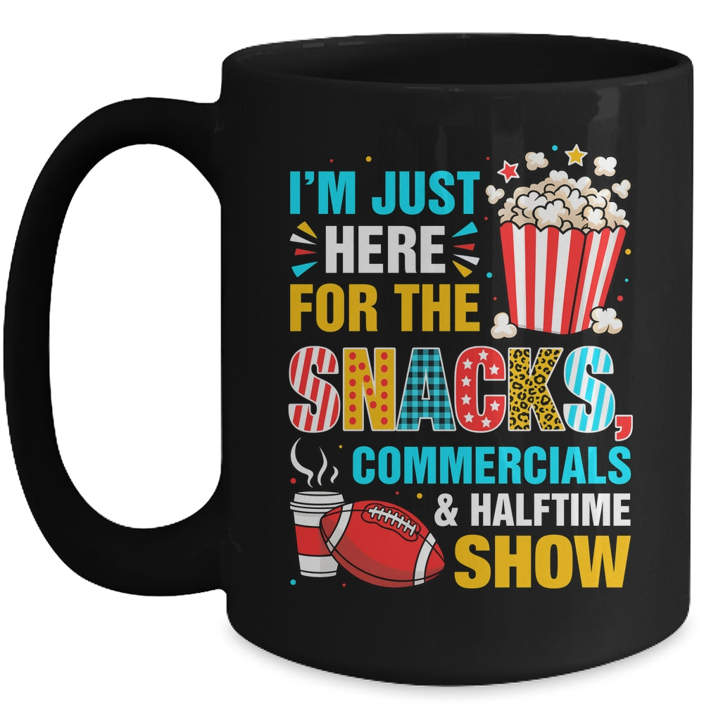 I'm Here For Snacks Commercials And Halftime Funny Football Mug | teecentury