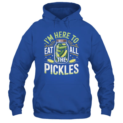 I'm Here To Eat All The Pickles Funny Pickle Jar Lovers Shirt & Tank Top | teecentury