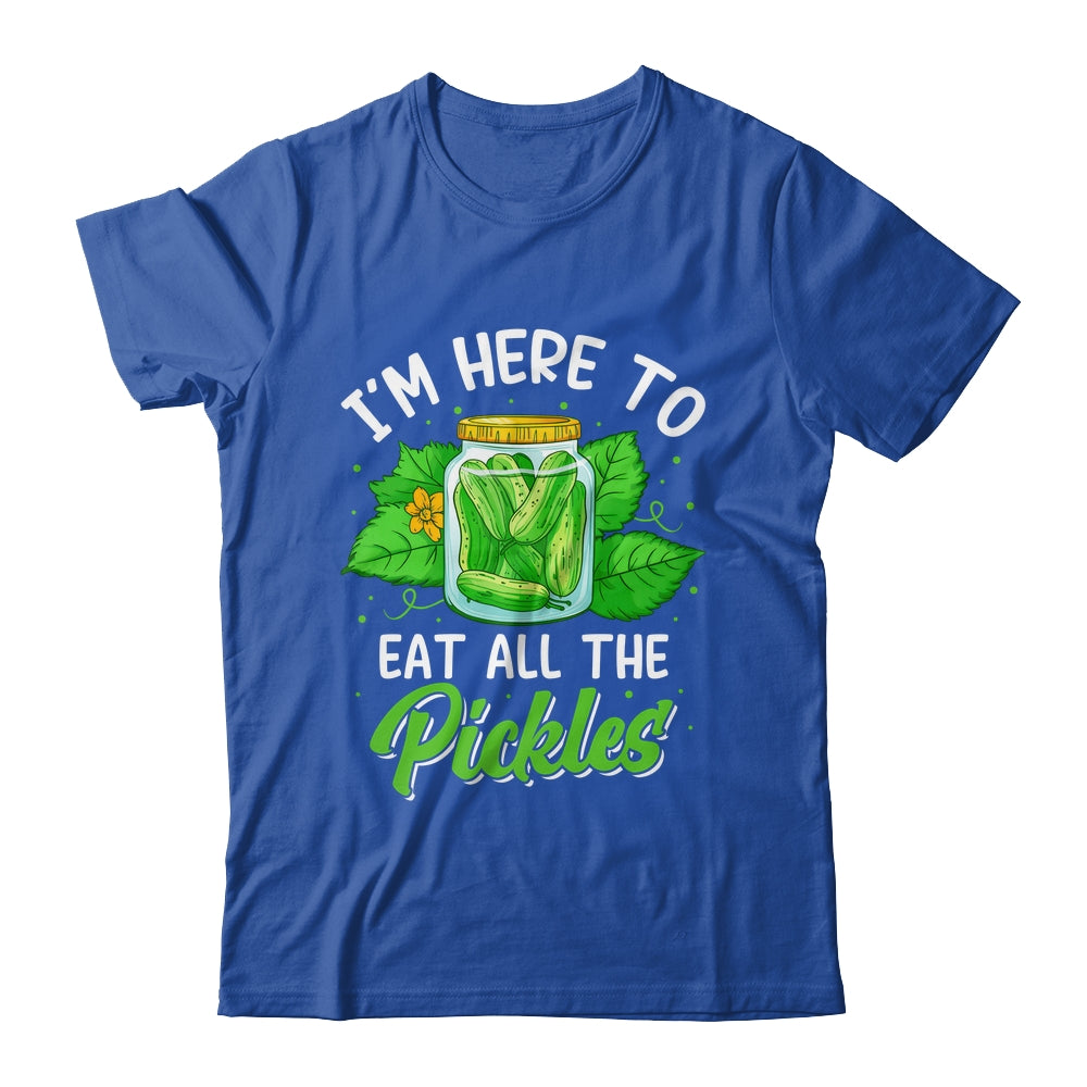 I'm Here To Eat All The Pickles Pickle Cucumber Vegetarian Shirt & Tank Top | teecentury