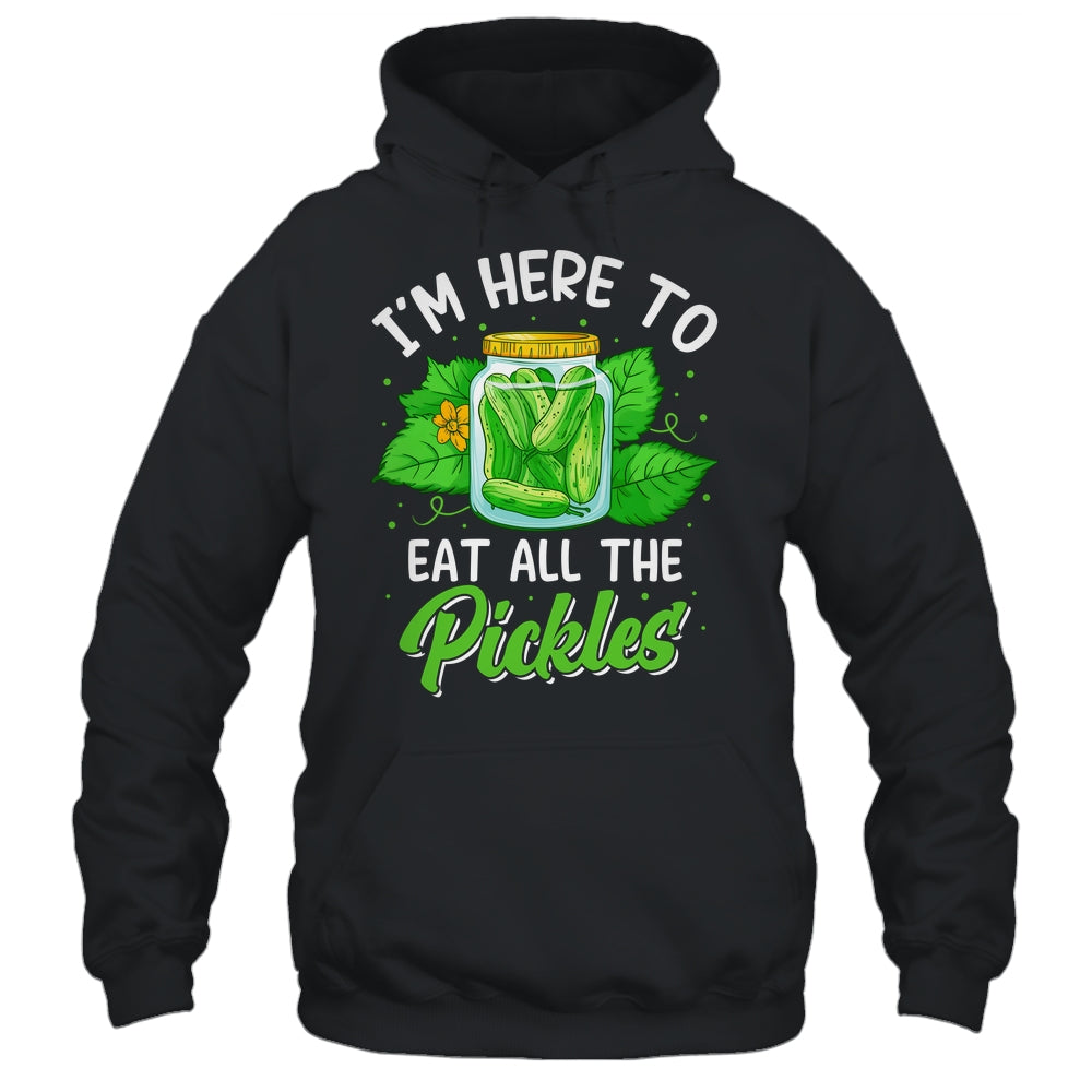 I'm Here To Eat All The Pickles Pickle Cucumber Vegetarian Shirt & Tank Top | teecentury